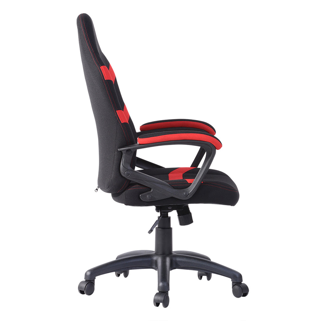 Gaming Office Chair with Fabric Adjustable Swivel,Red - Deals Kiosk