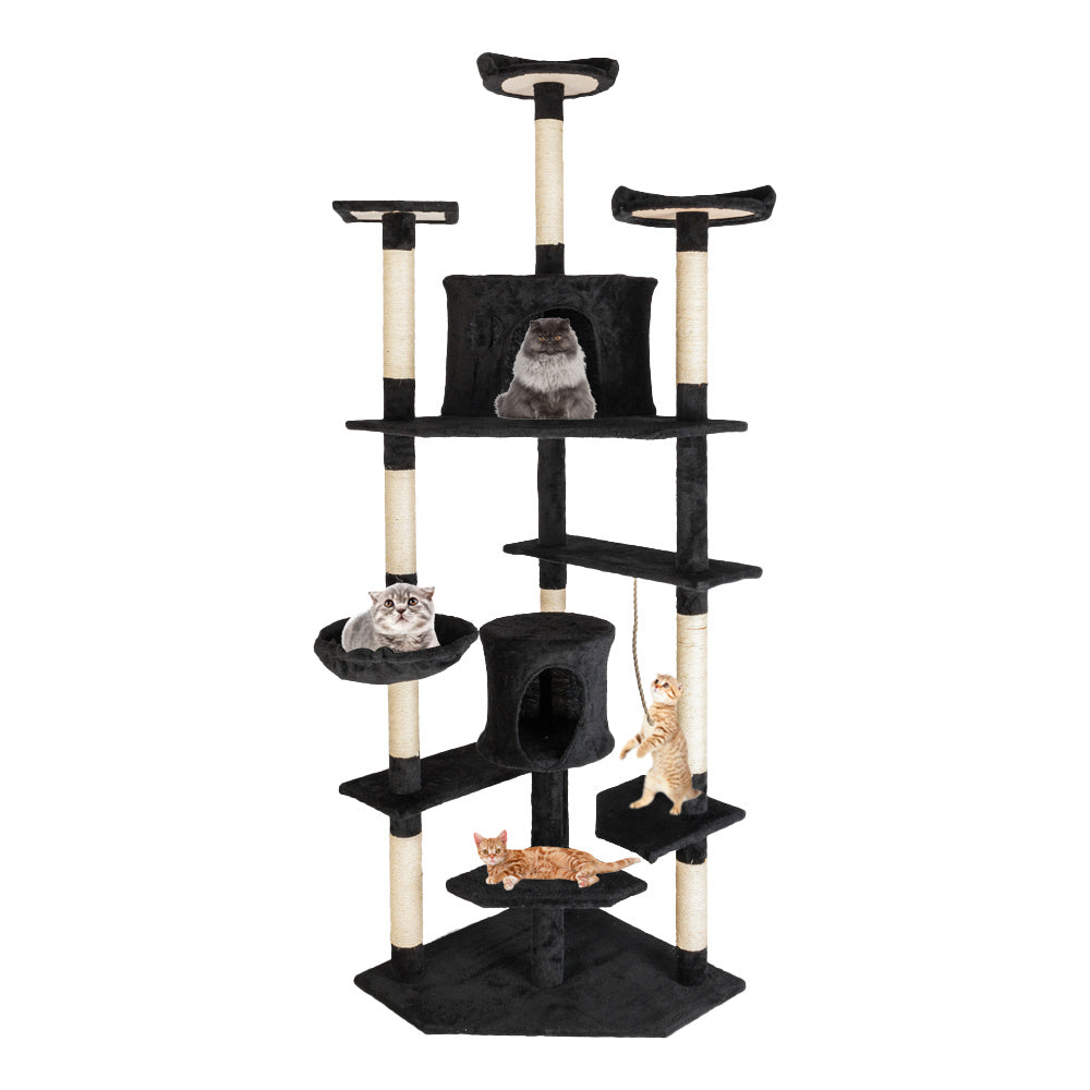 80" Solid Cute Sisal Rope Plush Cat Climb Tree Cat Tower - Deals Kiosk