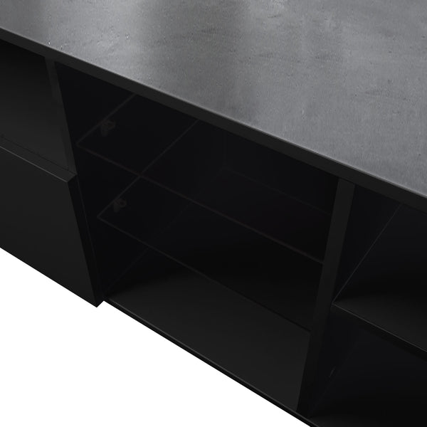 Modern Minimalist TV Cabinet Living Room with 20 colors LED Lights,TV Stand Entertainment Center Modern High-Gloss LED TV Cabinet, Simpleness Creative Furniture TV Cabinet - Deals Kiosk