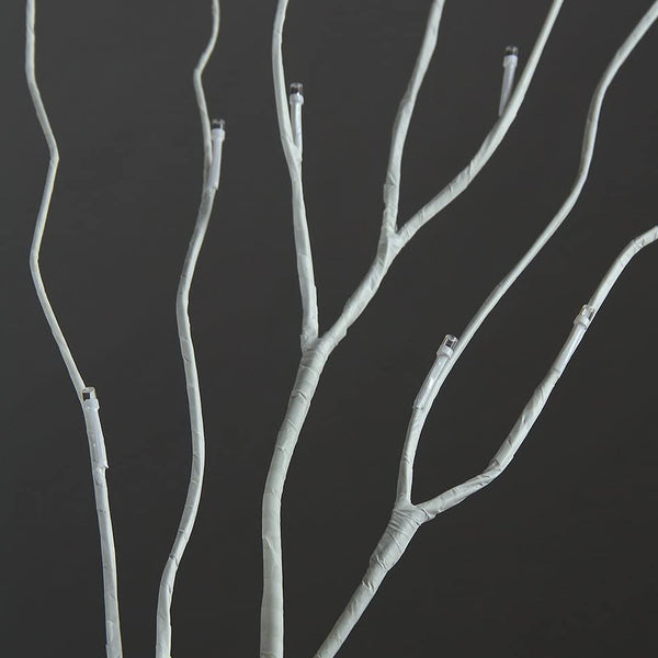 4 Feet Birch Tree, 48 LED Lights, Warm White, for Home, Festival, Party, and Christmas Decoration, Indoor and Outdoor Use YJ - Deals Kiosk