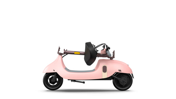 OKAI Beetle Electric Scooter with Seat, Up to 25 Miles Range & 15.5MPH, Modern Moped Scooter Bike with 10inch Vacuum Tires - Deals Kiosk