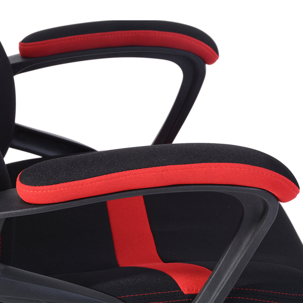 Gaming Office Chair with Fabric Adjustable Swivel,Red - Deals Kiosk