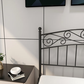 Metal Bed Frame Platform Twin Size with headboard and storage XH - Deals Kiosk