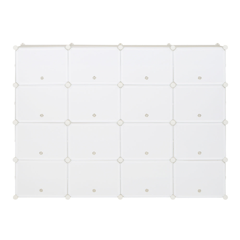 8-Tier Portable 64 Pair Shoe Rack Organizer 32 Grids Tower Shelf Storage Cabinet Stand Expandable for Heels, Boots, Slippers, White RT - Deals Kiosk