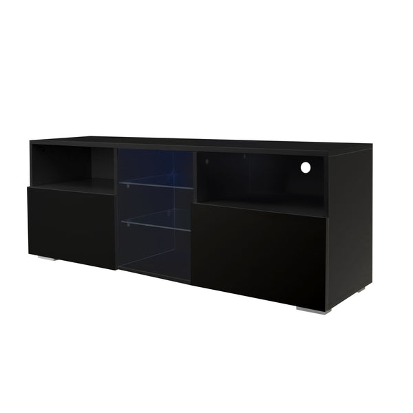 Modern Minimalist TV Cabinet Living Room with 20 colors LED Lights,TV Stand Entertainment Center Modern High-Gloss LED TV Cabinet, Simpleness Creative Furniture TV Cabinet - Deals Kiosk