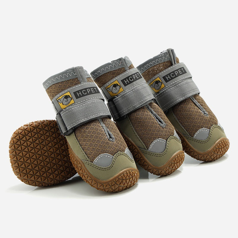 Pet Non-Skid Booties, Waterproof Socks Breathable Non-Slip with 3m Reflective Adjustable Strap Small to Large Size (4PCS/Set) Paw Protector - Deals Kiosk
