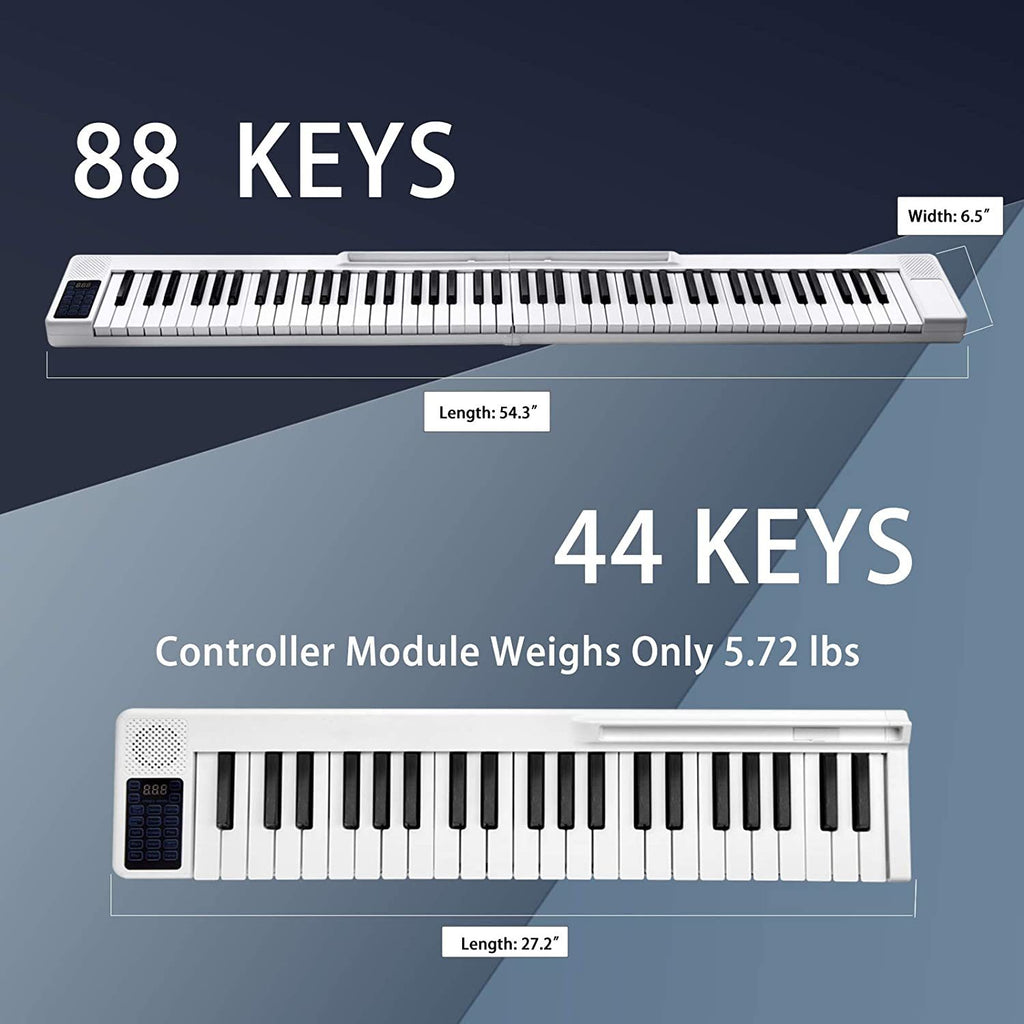 88-Key Splicing Intelligent Piano Electronic Keyboard for Kids Beginners with Full Size Semi Weighted Touch Sensitive Keys, MIDI, Power Supply, Built In Speakers - Deals Kiosk