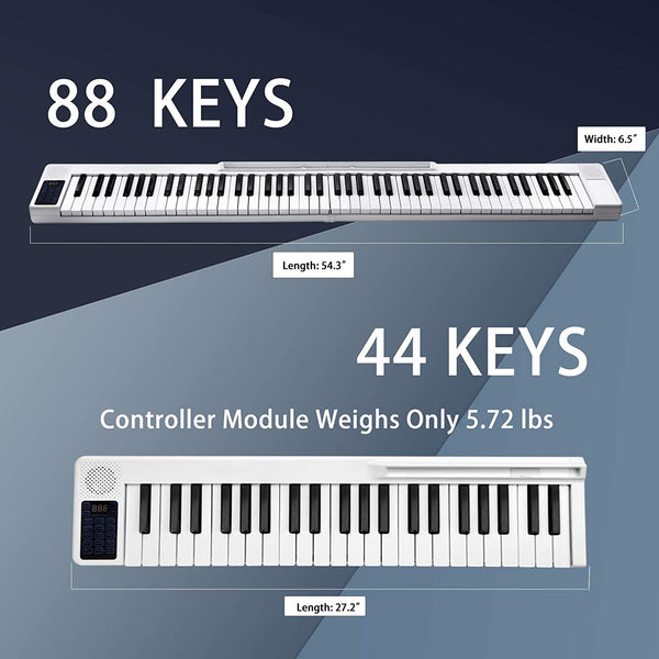 88-Key Splicing Intelligent Piano Electronic Keyboard for Kids Beginners with Full Size Semi Weighted Touch Sensitive Keys, MIDI, Power Supply, Built In Speakers - Deals Kiosk