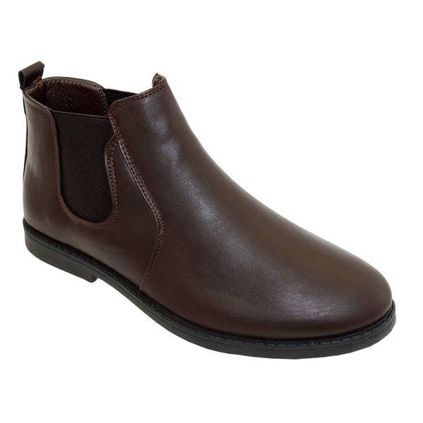 Men's Casual Pull-On Chukka Boot - Brown Case Pack 12 - Deals Kiosk
