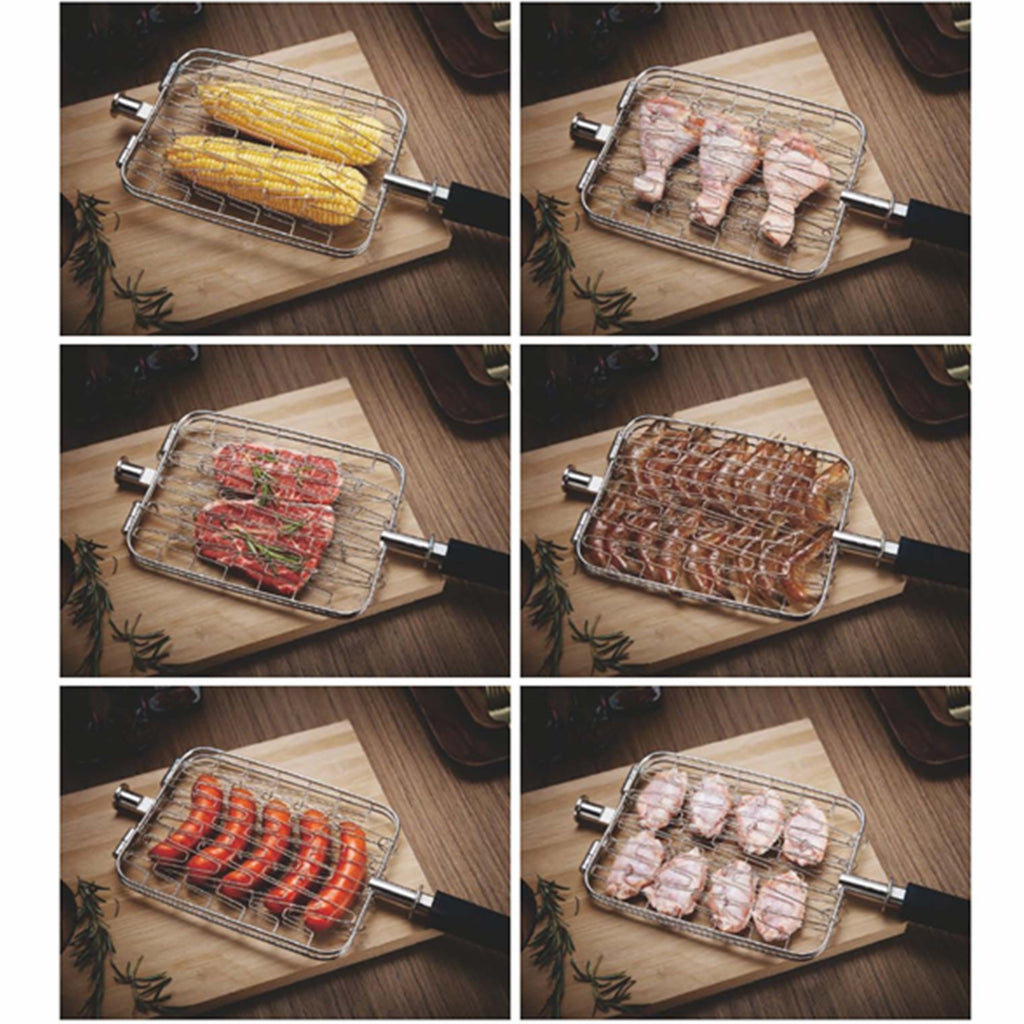 Higold - Goldchef Portable No Smoke Gas Grill, Reddot Design 2018 Winner No Smoke Vertical Burnner 12000Btu Grill for Outdoor, Stainless Steel, Red - Deals Kiosk