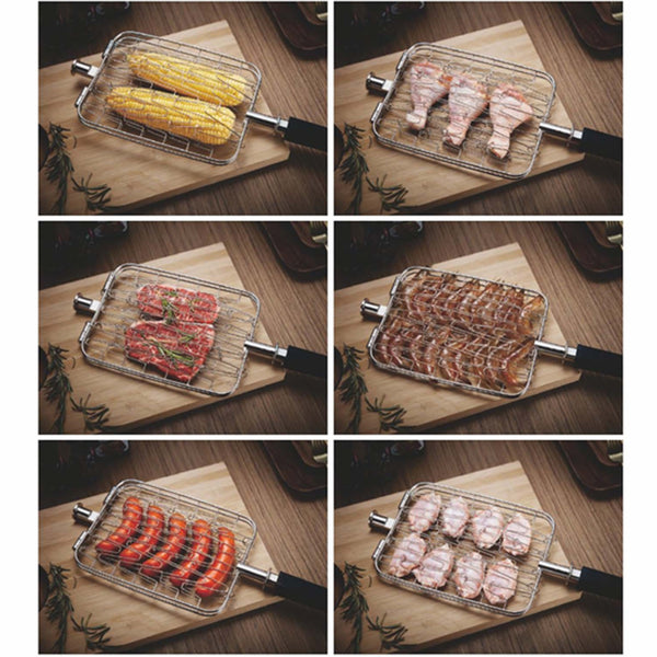 Higold - Goldchef Portable No Smoke Gas Grill, Reddot Design 2018 Winner No Smoke Vertical Burnner 12000Btu Grill for Outdoor, Stainless Steel, Red - Deals Kiosk