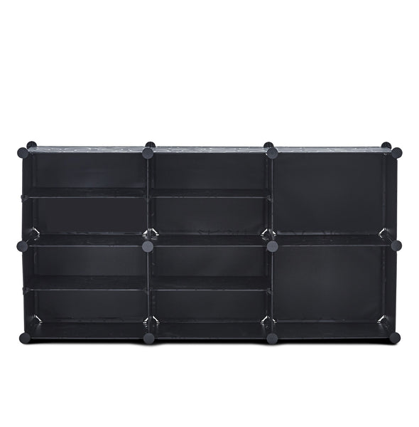 Portable Shoe Rack Organizer 10 Cube Organizer Stackable Plastic Cube Storage Shoe Rack 4 Tier Storage Shoe Cabinet for 18 Pair for Heels, Boots, Slippers RT - Deals Kiosk