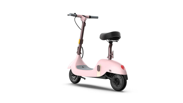 OKAI Beetle Electric Scooter with Seat, Up to 25 Miles Range & 15.5MPH, Modern Moped Scooter Bike with 10inch Vacuum Tires - Deals Kiosk