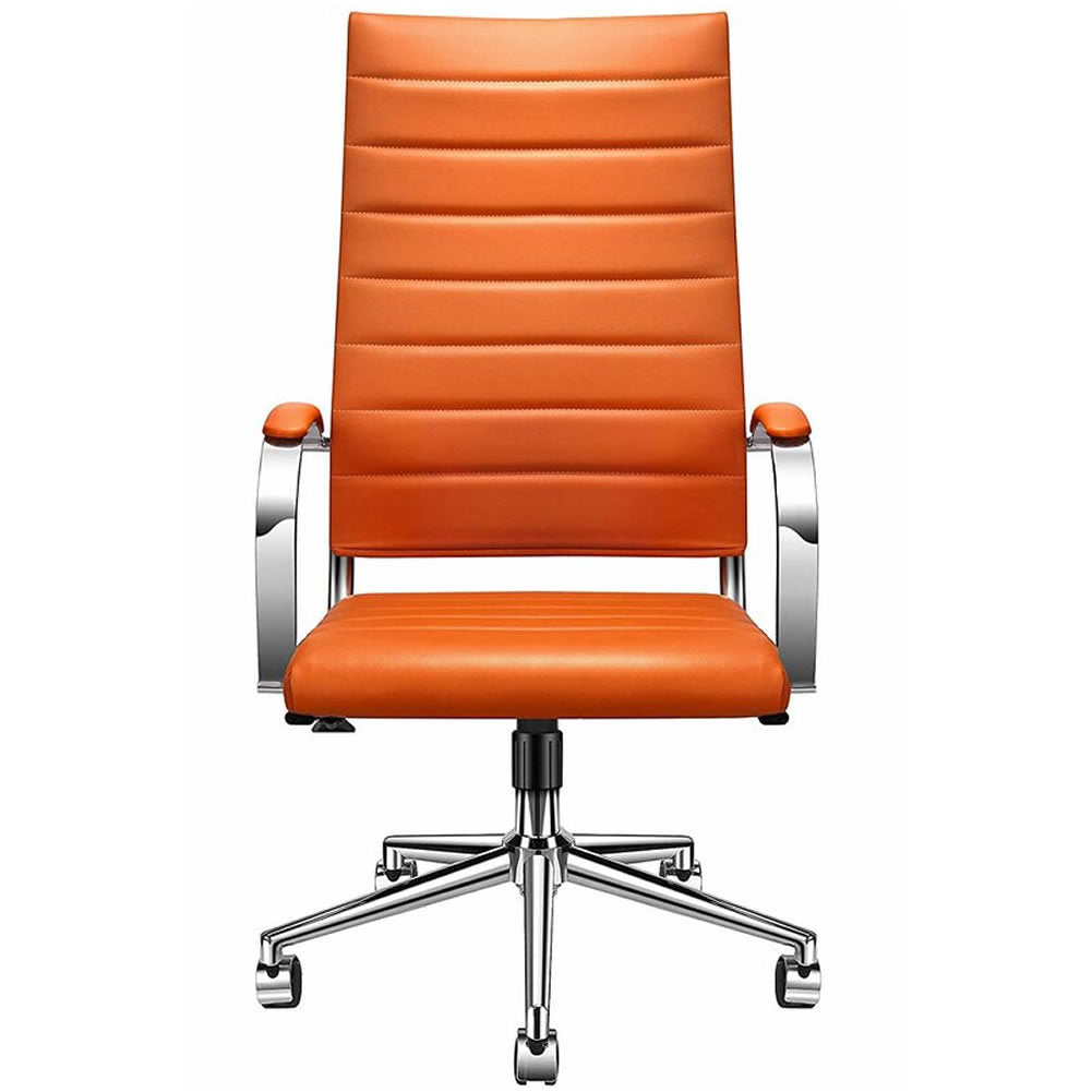 High Back Office Chair with Armrest Ergonomic Desk Chair for Extra Back & Lumbar Support Black Adjustable Swivel Chair in Durable Vegan Leather - Deals Kiosk