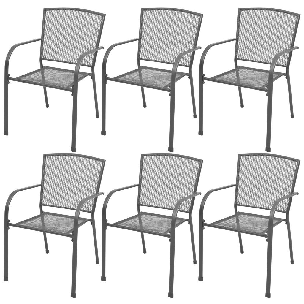 7 Piece Outdoor Dining Set Steel Anthracite - Deals Kiosk