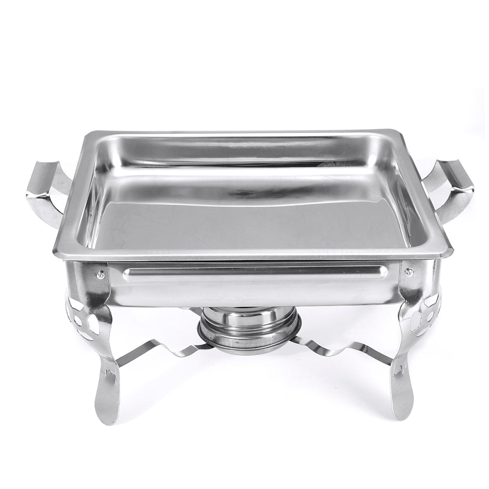 6L Stainless Steel Square Buffet Heating Stove Chafing Dish Buffet Stoves Caterer Wedding Party Food Warmer Tray Dinner Serving Simple Removal Buffet Stove - Deals Kiosk